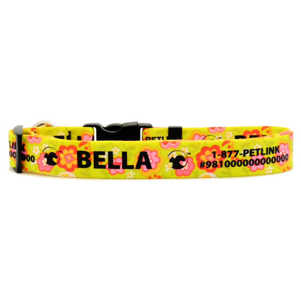 Personalized Floral Dog Collars