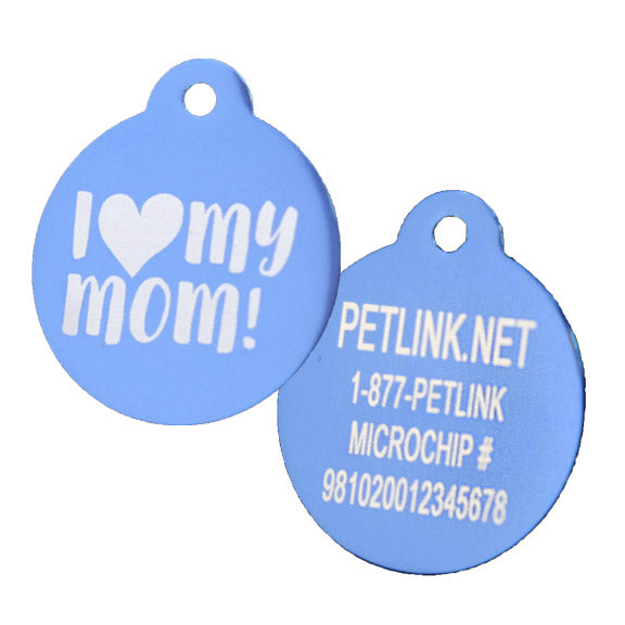 I Love My Mom Collar Tags