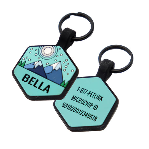 Personalized Great Outdoors Silicone Collar Tags