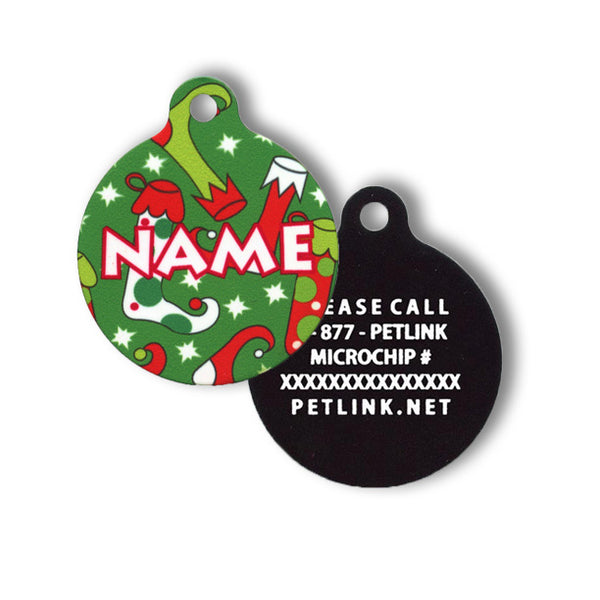 Winter Holiday Collar Tags