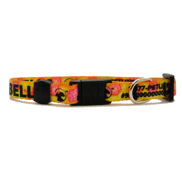 Personalized Floral Break-Away Cat Collars