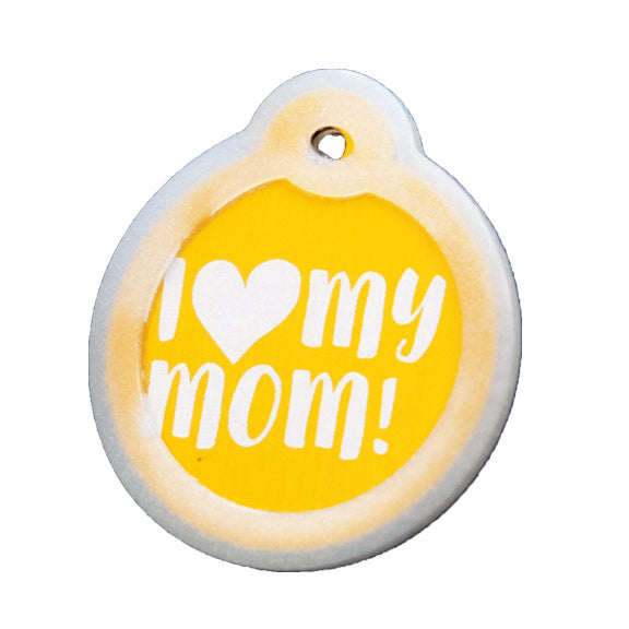 I Love My Mom Collar Tags