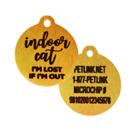 Personalized Indoor Cat Collar Tag